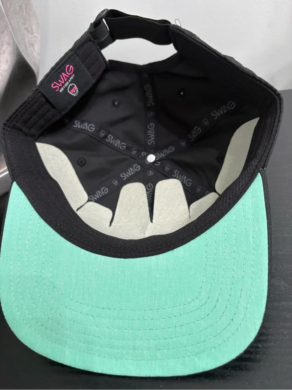 SWAG Black Baseball Cap with Red & Blue 'United States of Swag' Patch